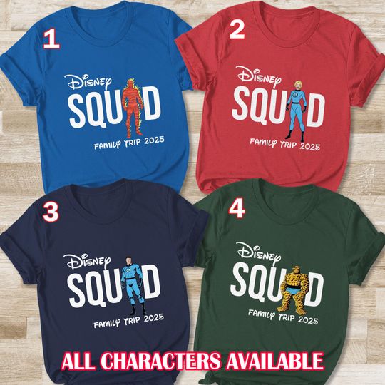 Fantastic Four Squad Shirt, Disney Fantastic 4 Squad Shirt, Fantastic Four First Steps Shirt, Family Trip 2025 Shirts