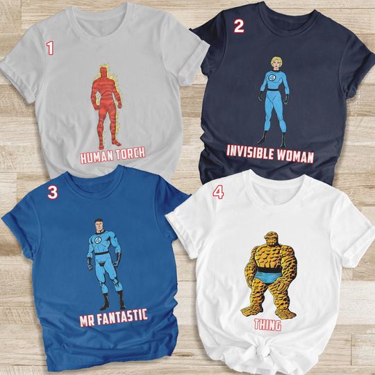 Fantastic Four All Characters Shirt, Fantastic Four Matching Shirt, Disney Fantastic Four shirt, Superhero Family Matching Shirt