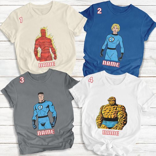 Fantastic Four All Characters Shirt, Fantastic Four Super Heroes Shirt, Fantastic Four Matching Shirt, Disney Family Vacation Shirt