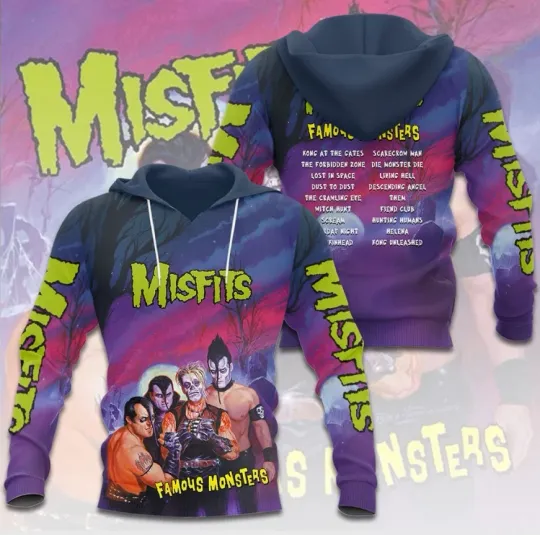 Misfits Band 3D Hoodie Lovely New Band Hot HOt Aop SHirt