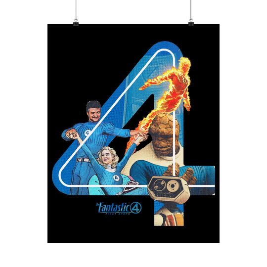 The Fantastic Four First Steps Vintage Graphic Poster