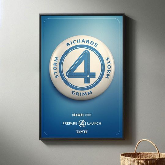 The Fantastic Four First Steps Movie Poster |  Modern Room Decor