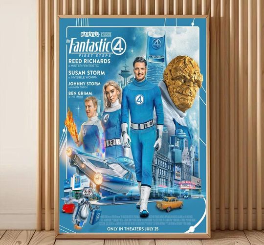 The Fantastic Four: First Steps Movie Poster 2025 - Premium Matte Vertical Wall Art