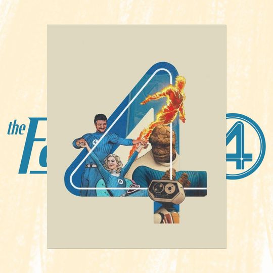 Fantastic Four 2025 Premium Matte Vertical Poster, Marvel Wall Art, Four Symbol