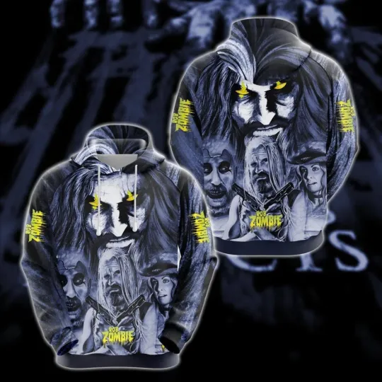 Rob Zombie Hoodie 3D 006 Rocknight80s Fashion For Hoodie 3d - all printed