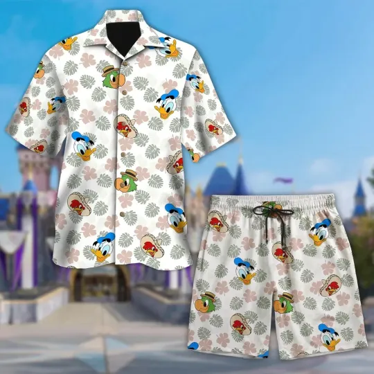 Three Caballeros Hawaiian Button Down Shirt