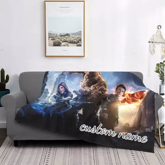 Custom Name Fleece Blanket Marvel Fantastic Four
