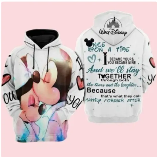 Happy Mickey And Minnie 3D HOODIE HALLOWEEN GIFT CHRISTMAS GIFT BEST PRICE