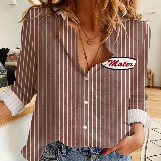 Tow Mater Towing Salvage Women's Linen Casual Shirt, Disney Women Blouses Shirt, Magic Kingdom Shirt, Shirt For Women, Disney Vintage Shirt