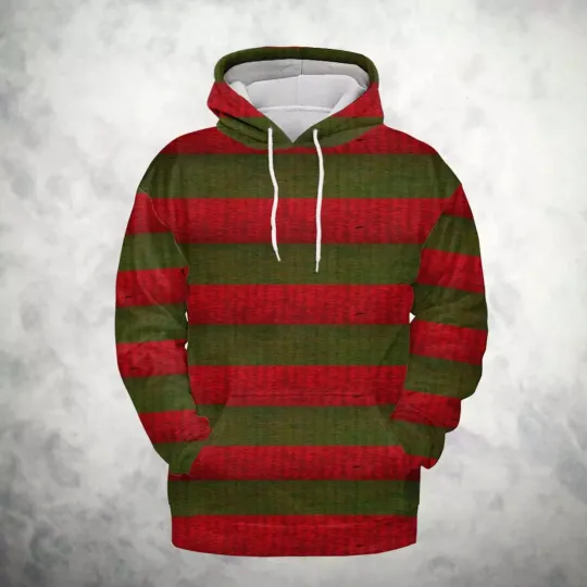 Halloween Freddy Krueger Costume Nightmare On Elm Street 3D HOODIE Best Price