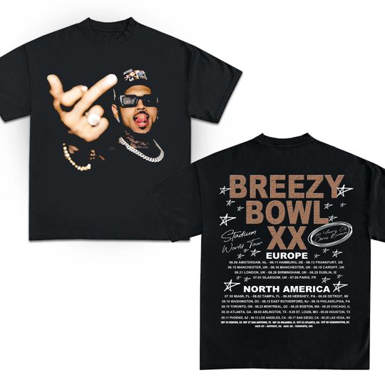 Chris Brown Tour Shirt, 2025 Chris Brown Tour middle finger Chris Brown Graphic Shirt, Chris Brown Fan Gift Tee, Chris Brown Merch