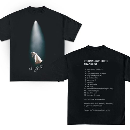 Ariana Eternal Supernatural Sunshine Deluxe Album Artwork T-Shirt | Gift for Arianators, Fans of Wicked, Glinda | Gift for Teens
