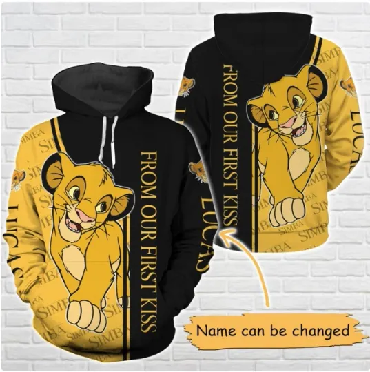 Custom Simba And Nala Couple HIS 3D HOODIE HALLOWEEN GIFT BEST PRICE OVER PRINT