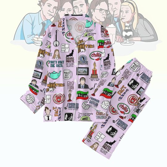 The Office Pajamas Set, Matching Pajamas Set, Dunder Mifflin Pajamas, The Office Tv Show Pajamas Family, The Office Pajamas For Her