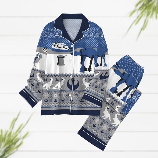 AT-AT Star Wars Pajamas Set, Galaxy Edge Kid Women Pajamas, Disneyland Trip Shirt, Winter Season Pyjamas, Holiday Pajamas Set