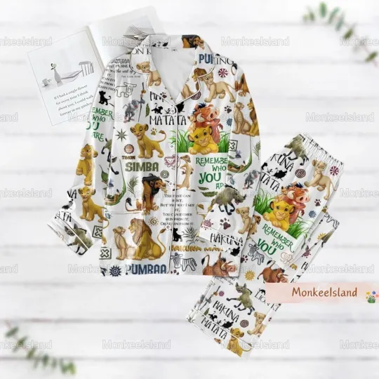 The Lion King Pajamas, Disney Lion King Pajamas Set, Hakuna Matata Holiday Pajam