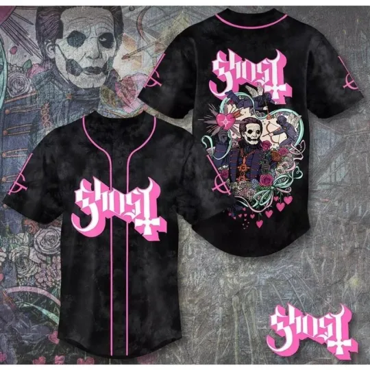 Ghost Band Baseball Jersey, Ghost Band Tour Jersey Gifts Fan, Rock Band Shirt