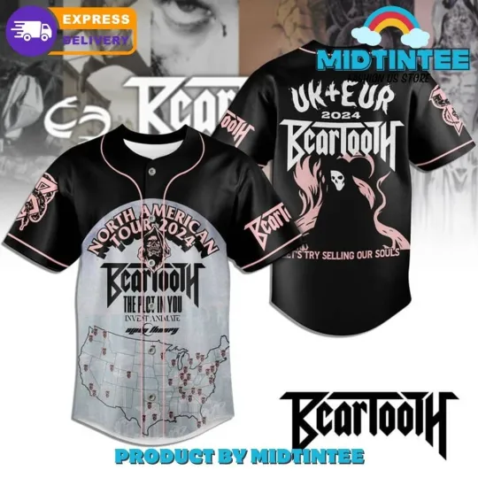 Beartooth Rock Band Tour 2024 Baseball Jersey Beartooth Fan Shirt