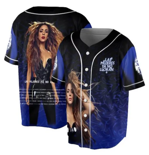 NEW Shakira North American 2025 Tour Baseball Jersey AOP 3D Black K603