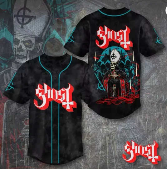 Ghost Band Baseball Jersey, 2025 Ghost Band World Tour Baseball Jersey Gifts