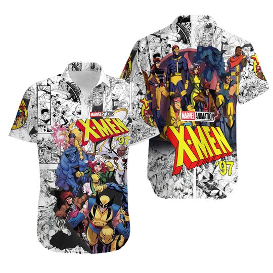 Animation X-Men ’97 Hawaiian Shirt Summer Short Sleeve S-5Xl