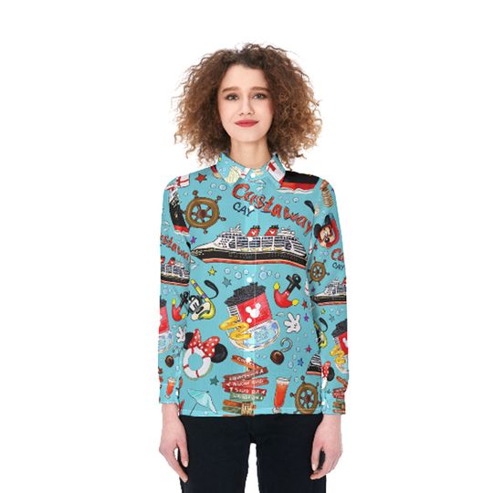 Castaway Cay Disney Cruise Trip Aloha Shirt, Cruise Family Summer Trip Shirt, Mickey Mouse Casual Shirt, Magic Kingdom Women Blouses Shirt