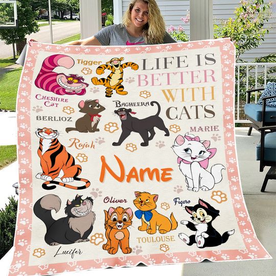 Personalized Disney The Aristocats Blanket
