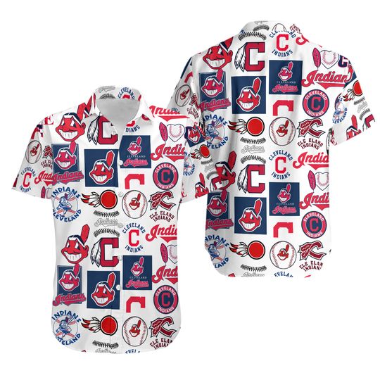 Team Baseball Cleveland Indians Hawaiian Shirt
