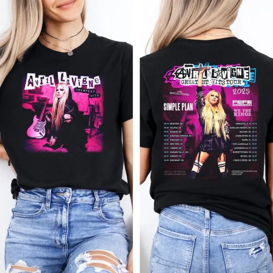 Avril Lavigne Greatest Hits Tour 2025 Concert T-Shirt