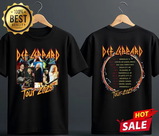 Def Leppard Tour 2025 Shirt 2 Sides