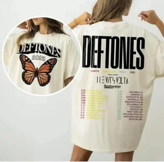 Deftone 2025 North American Tour Concert T-Shirt