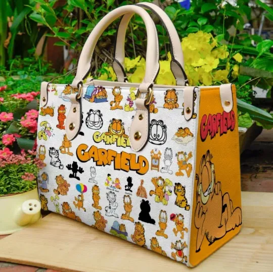 Garfield Leather Handbag, Garfield Women's Leather Bag Gift