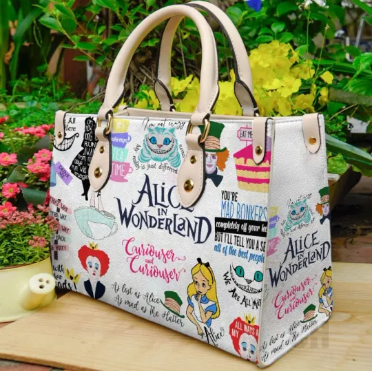 Alice In Wonderland Leather Handbag, Women's Leather Bag Gift