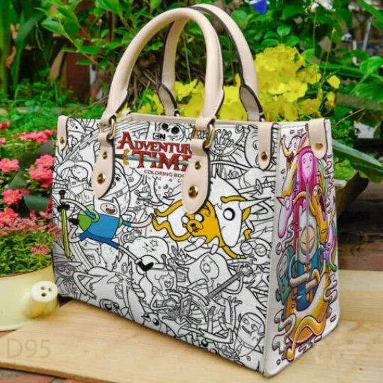 Adventure Time Leather Handbag, Adventure Time Women's Leather Bag
