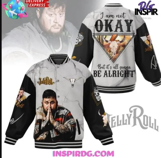 Jelly Roll Im Not Okay Baseball Jacket