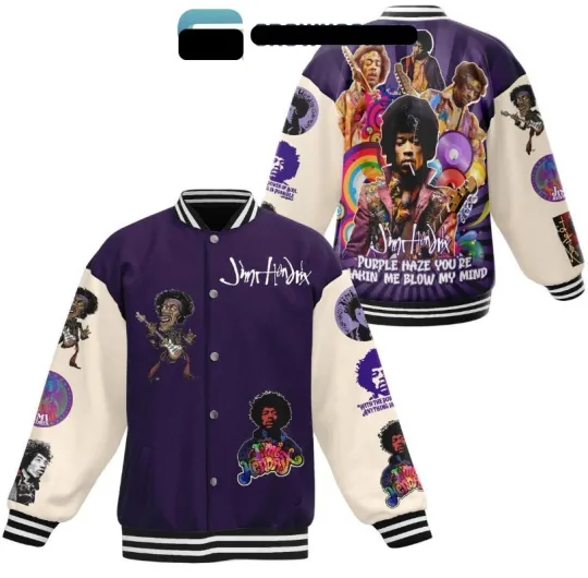 Jimi Hendrix Purple Haze Baseball Jacket