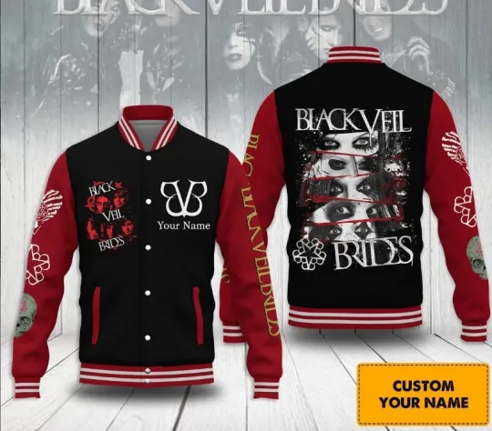 Black Veil Brides Rock Personalized Baseball Jacket