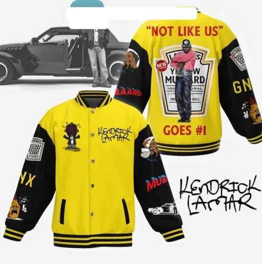 Kendrick Lamar Mustard Not Like Us Goes #1 Baseball Jacket