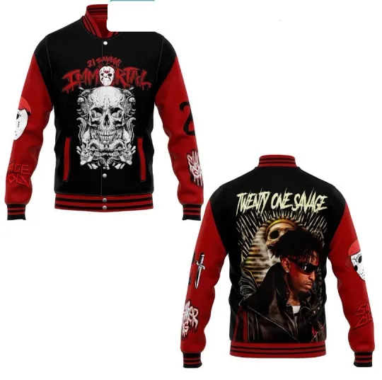 21 Savage Immortal Twenty One Savage Baseball Jacket