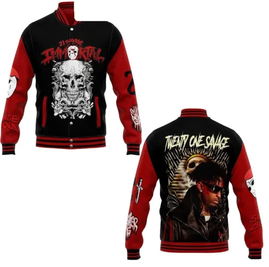 21 Savage Immortal Twenty One Savage Baseball Jacket