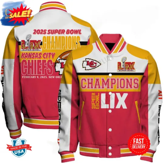 Kansas City Chiefs Super Bowl LIX Winning Spirit Baseball Jacket