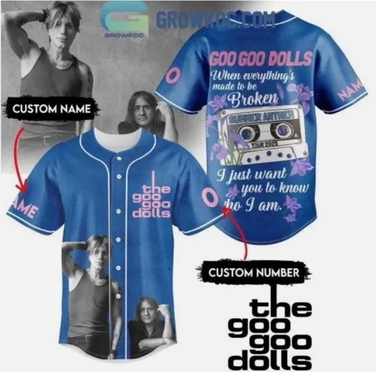 YC The Goo Goo Dolls Summer Anthem Tour 2025 Personalized Baseball Jersey
