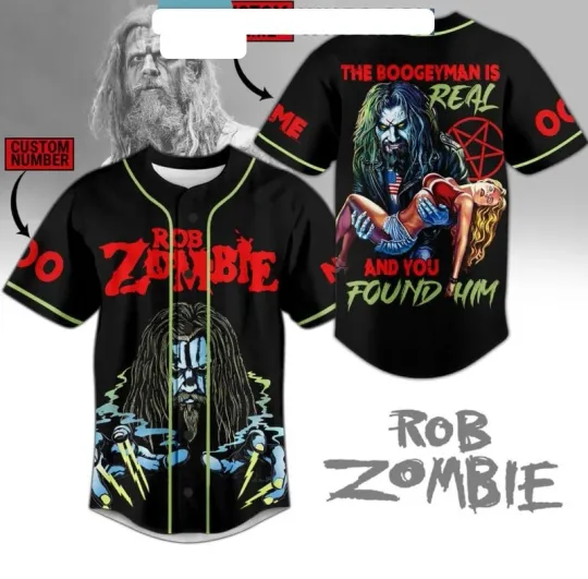 Rob Zombie The Boogeyman Is Real Personalized Baseball Jersey