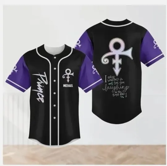 Custom Prince Purple Baseball Jersey, tour 2025 jersey