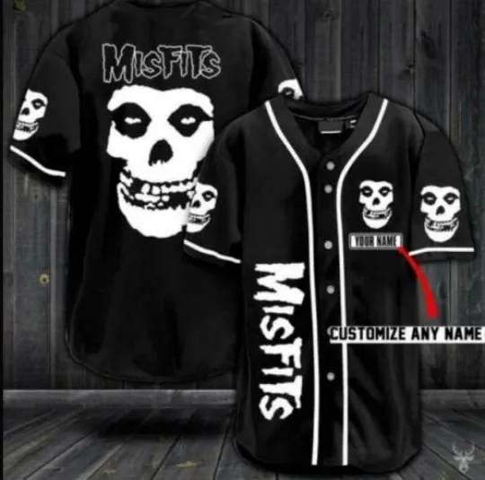 Custom Name Misfits Band Men And Women Baseball Jersey