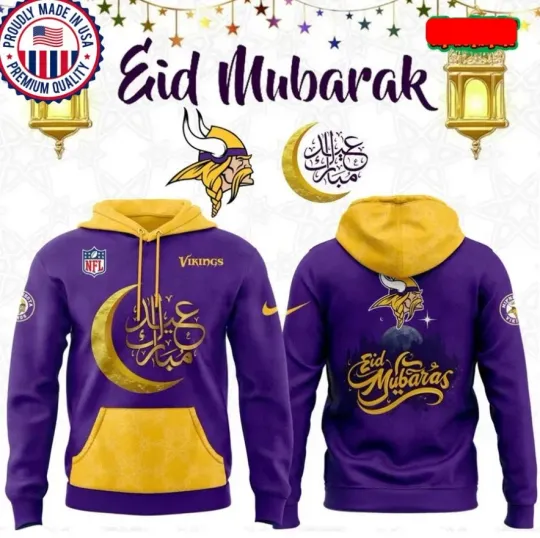 Minnesota Best Team 2025 EidMubarak 3D All Over Print Hoodie Full Size