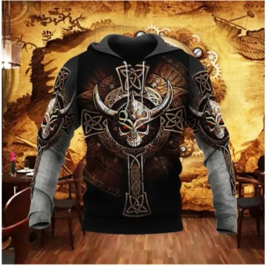 Skull Viking Good new new hot shirt great new  - 3D Printed Pullover Hoodie