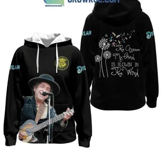 Bob Dylan The Answer My Friend Is Blowin  In The Wind 3D Hoodie