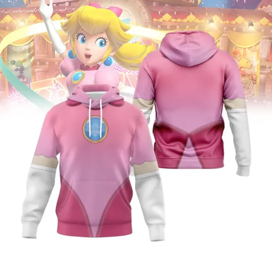 Princess Peach Mario Cosplay 3D HOODIE All Over Print Best Price US SIZE