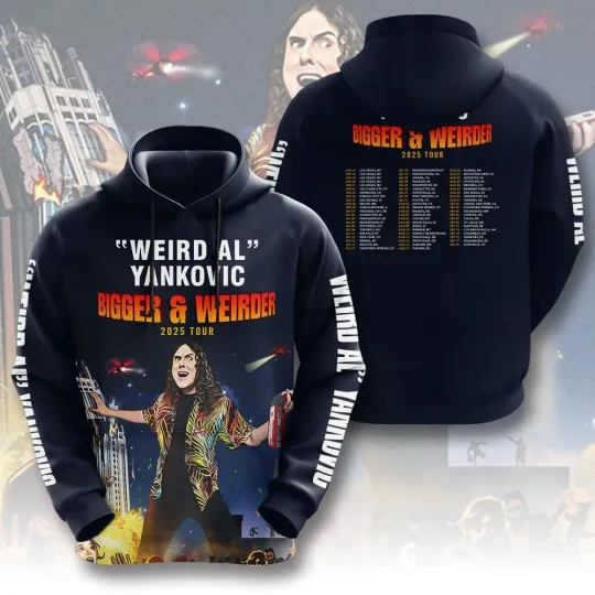 Weird AlIII Yankovic 3D Hoodie Unisex Pullover Gift for Comedy Music Fans 2025